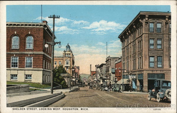 Shelden Street Looking West Houghton Michigan