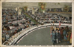 Morrison Hotel - Terrace Garden, Ice Skating Carnival Chicago, IL Postcard Postcard Postcard