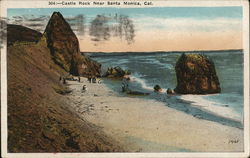 Castle Rock Santa Monica, CA Postcard Postcard Postcard