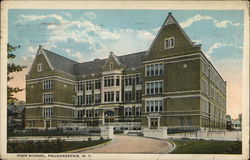 Street View of High School Poughkeepsie, NY Postcard Postcard Postcard