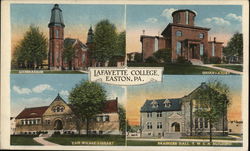 Lafayette College - 4 Pictures Easton, PA Postcard Postcard Postcard