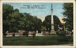 Monument to Confederate Dead and Pensacola High School Florida Postcard Postcard Postcard