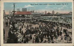 Beach Scene, below Steeple Chase Pier Atlantic City, NJ Postcard Postcard Postcard
