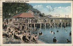 Bathing at Savin Rock Postcard