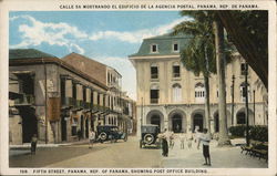 Fifth Street showing Post Office Panama City, Panama Postcard Postcard Postcard