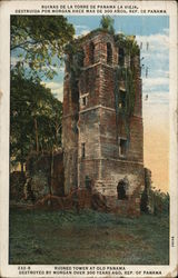 Ruined Tower at Old Panama Postcard Postcard Postcard