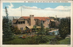 Residence of the late Wallace Reid Postcard