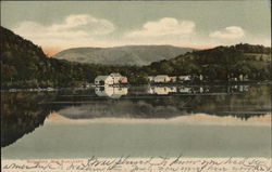 View of Town from Lake Postcard