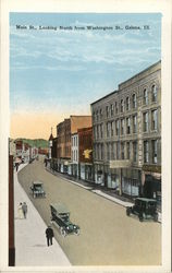 Main Street Looking North from Washington Street Galena, IL Postcard Postcard Postcard