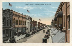 Main Street Stevens Point, WI Postcard Postcard 