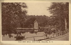 Old Red Mill and Dam Postcard