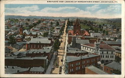 Bird's Eye View Looking up Morgantown Street Postcard