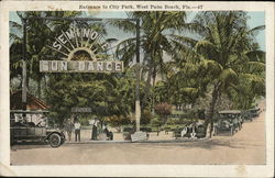 Entrance to City Park West Palm Beach, FL Postcard Postcard Postcard