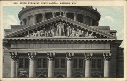 South Pediment, State Capitol Madison, WI Postcard Postcard Postcard