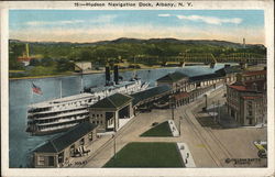 Hudson Navigation Dock Albany, NY Postcard Postcard Postcard