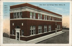 First State and Savings Bank Postcard