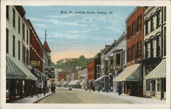 Main Street Looking South Galena, IL Postcard Postcard Postcard