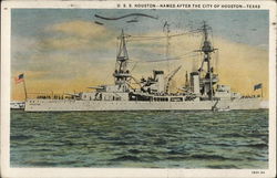USS "Houston" Postcard