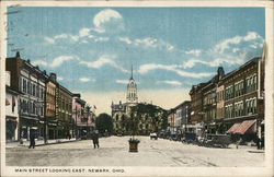 Main Street, Looking East Newark, OH Postcard Postcard Postcard