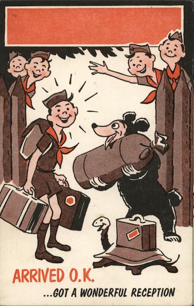 Arrived OK - Got a Wonderful Reception Boy Scouts