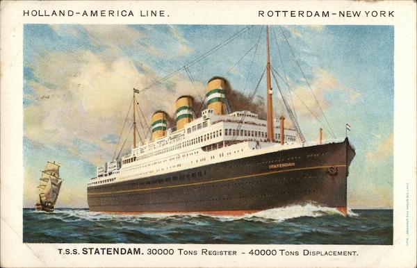 Holland-America Line - T.S.S. Statendam Cruise Ships