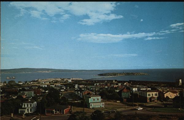 View of Partridge Island and Bay of Fundy from Martello Tower Lancaster NB Canada