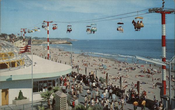 Boardwalk and Sky Glider Santa Cruz California
