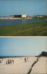 Silver Lake and Sea Strand Apartments, Dewey Beach Delaware Postcard Postcard Postcard