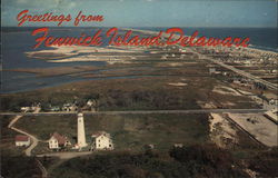 Aerial View of Coast and Fenwick Light Fenwick Island, DE Postcard Postcard Postcard