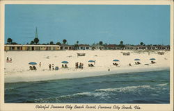 Colorful Panama City Beach Resort Postcard