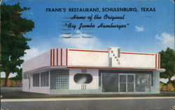 Frank's Restaurant Schulenburg, TX Postcard Postcard Postcard