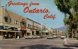 Looking North on Euclid Avenue Ontario, CA Postcard Postcard Postcard