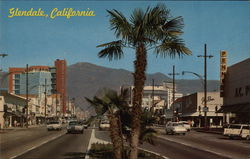 Brand Avenue in the Heart of Glendale, California Postcard Postcard Postcard