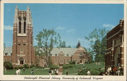 University of Richmond - Boatwright Memorial Library Virginia Postcard Postcard Postcard