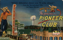 Pioneer Club - Atomic Bomb Blast Postcard
