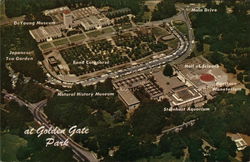 Aerial View of Golden Gate Park San Francisco, CA Postcard Postcard Postcard