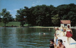 Waterfront at Potawatomi Inn, Pokagon State Park Postcard