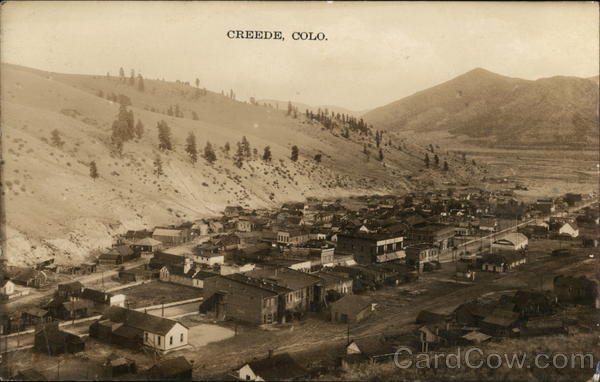 View over Town Creede Colorado