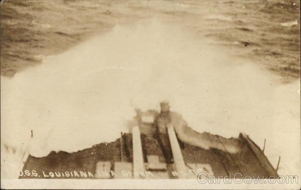 U.S.S.  Louisiana - In a Storm Navy