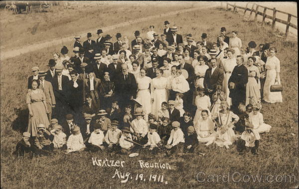 Kratzer Family Reunion August 19, 1911 Frampton Pennsylvania