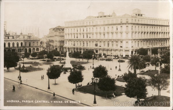Parque Central y Manzana de Gomez Havana Cuba