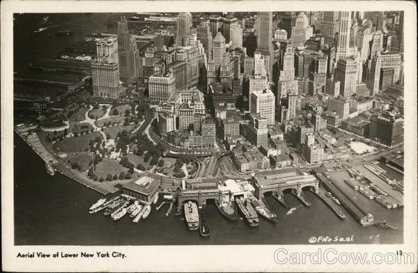 Aerial View of Lower New York City