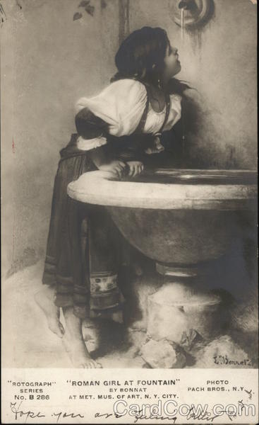 Roman Girl at Fountain by Bonnat, at Metropolitan Museum of Art, New York City