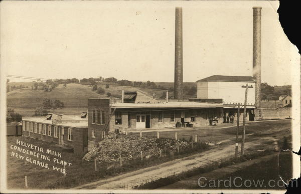 Helvetia Milk Condensing Plant New Glarus, WI Postcard