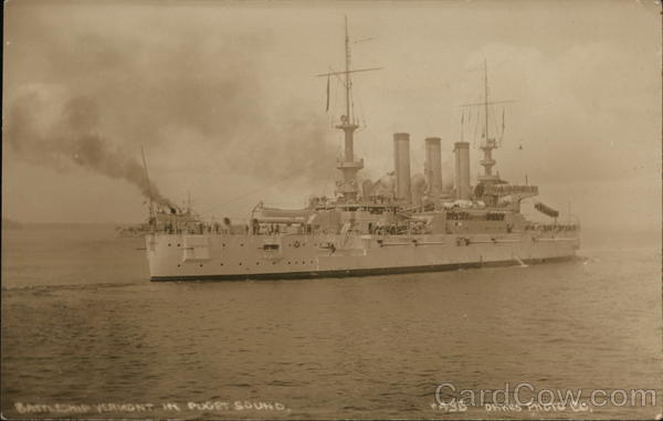 Battleship Vermont in Puget Sound Navy