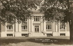 College Library and Grounds Postcard