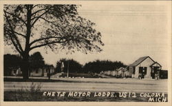 Chet's Motor Lodge Coloma, MI Postcard Postcard Postcard