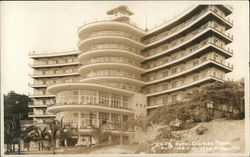 Hotel Club De Priga - Large Curved Multi-Story Hotel Postcard