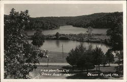 View from the Porch at Ozark Beach Hotel Postcard
