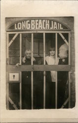 Long Beach Jail (Amusement park photo) Postcard